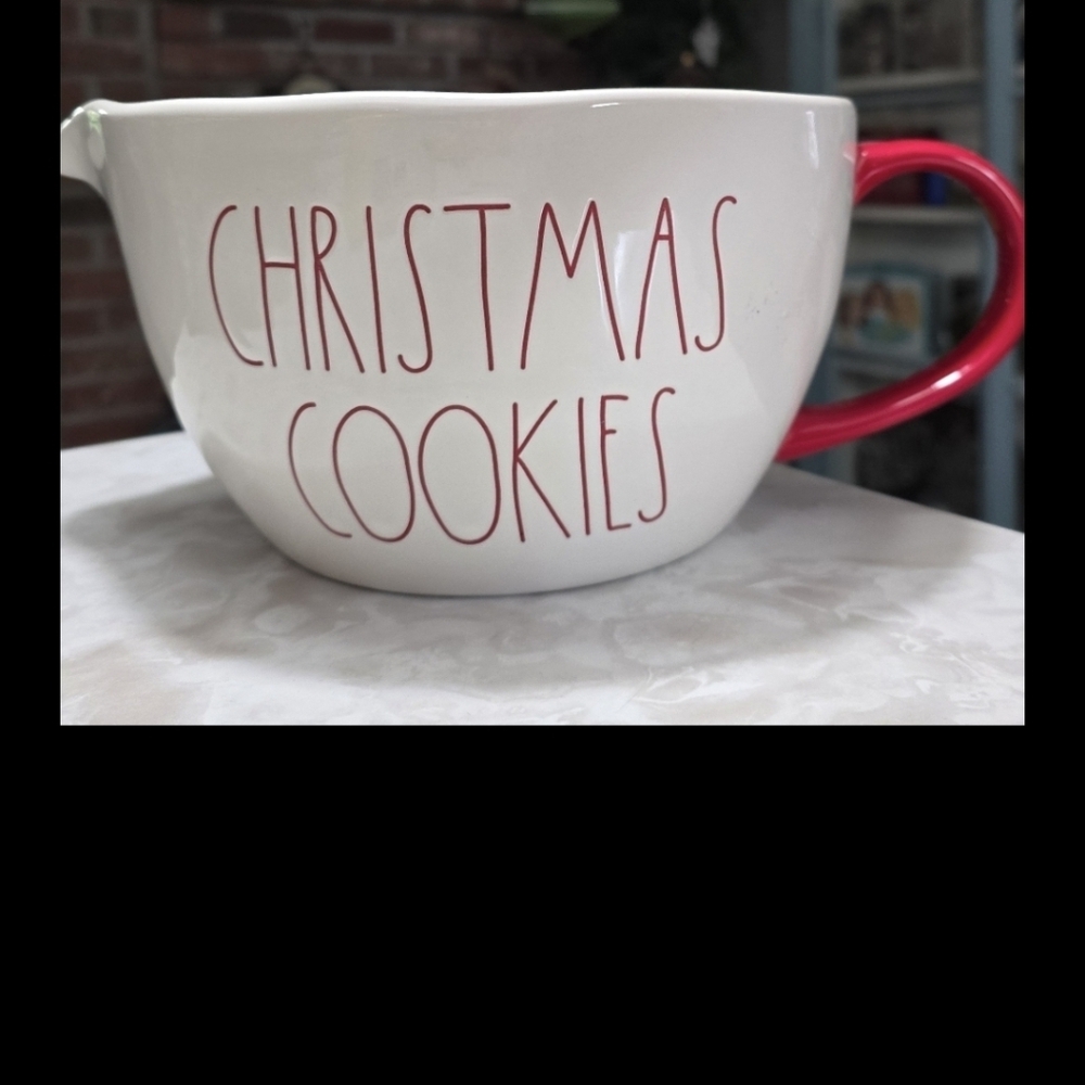Rae Dunn Christmas Cookies Ceramic Big Large Dough Mixing Bowl